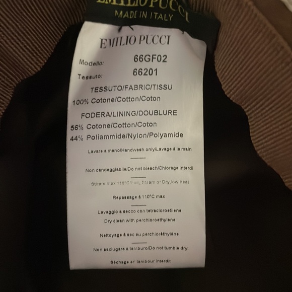 Emilio Pucci Brown and Blue Printed Bucket Hat - Picture 7 of 9